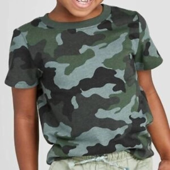 Cat & Jack Other - Cat & Jack Boys Short Sleeve Crewneck Camouflage Print T-Shirt Green Camo 4T NWT